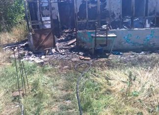 Incendiu puternic la Teslui