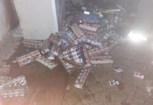 Depozit de țigări, cuprins de flăcări