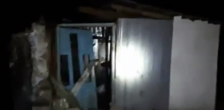 O casă din Drăgănești-Olt a luat foc