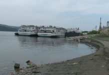 Activitatea în Portul Corabia, blocată din cauza nivelului scăzut al Dunării