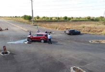 Accident violent la Caracal