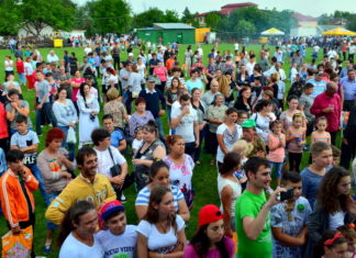 Constantin Enceanu cântă la bâlciul din comuna Vișina Nouă