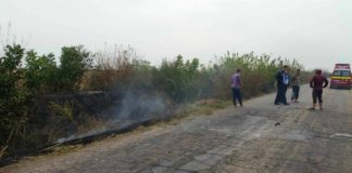 Bărbat decedat într-un incendiu de vegetație uscată