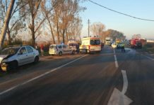 Accident rutier cu trei adulți și doi copii în apropiere de Podul Olt