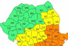 Județul Olt sub cod galben de ploi și vânt puternic