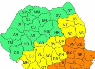 Județul Olt sub cod galben de ploi și vânt puternic
