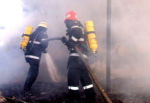 Incendiu violent la Grojdibodu