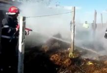 Incendiu provocat de doi copii într-o gospodărie din Coteana