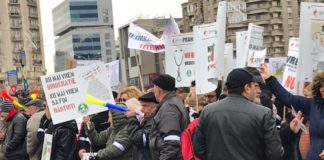 Medicii olteni și-au strigat nemulțumirile la București