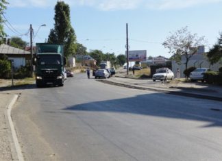 Pasarelă pietonală pe strada Oituz