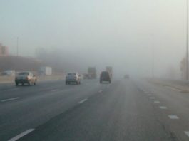 Ceața a pus stăpânire pe Olt