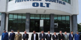 Ceremonial militar religios la Slatina, de Ziua Drapelului Naţional