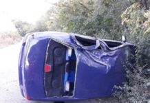 Un bărbat din Olt s-a răsturnat cu mașina