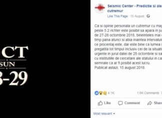 Falşi profeţi ai cutremurului: cum a încercat o pagină de Facebook anonimă să inducă ideea că are capacitatea de a prevesti seismele