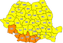 Oltul, sub COD PORTOCALIU de vânt puternic