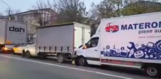 Carambol cu patru mașini, în orașul Balș