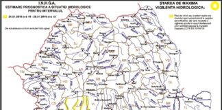 COD GALBEN! Vezi localitățile care pot fi afectate