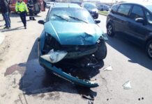 Accident la ieșirea din Slatina, spre Brebeni