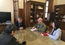 Noul comandant de la Deveselu, întâlnire cu conducerea Universității din Craiova