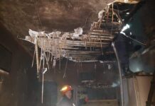 Locuință mistuită de flăcări la Brâncoveni