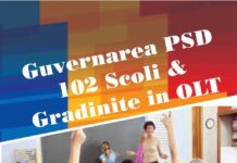 Guvernarea PSD – 102 şcoli şi grădiniţe în judeţul Olt!