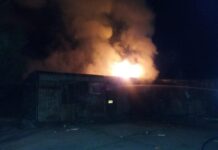 Incendiu la un container metalic în Slatina