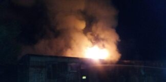 Incendiu la un container metalic în Slatina