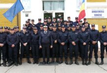 Elevi jandarmi în practică la Jandarmeria Olt
