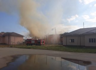 Căminul cultural din Găneasa, în flăcări