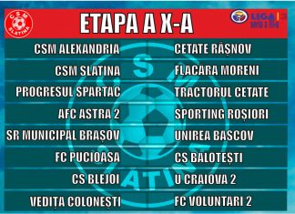 Meciurile etapei a X-a a Ligii a III-a