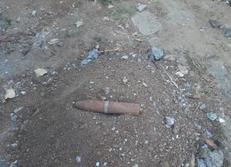 Proiectil din al Doilea Război Mondial descoperit în apropiere de Slatina