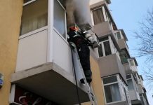 Slatina: apartament în flăcări