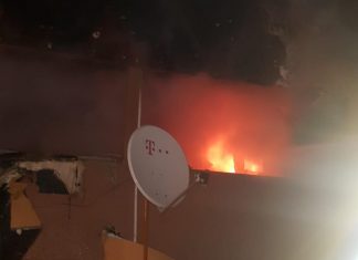 Casa Emiliei Dorobanțu, în flăcări