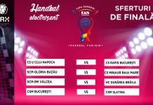 CSM Bucureşti vs. CSM Slatina, în sferturile Cupei României la handbal feminin
