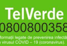 A fost deschisă linia TELVERDE pentru informații despre CORONAVIRUS