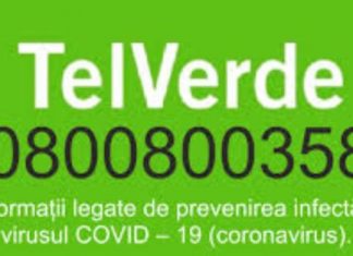 A fost deschisă linia TELVERDE pentru informații despre CORONAVIRUS