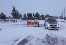 Tronsonul Caracal-Cezieni, închis din cauza viscolului