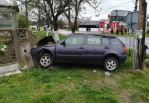 Accident în intersecția de la Piatra-Olt. Un octogenar a făcut o depășire neregulamentară