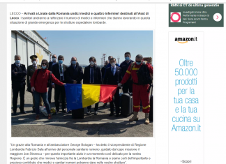 Medicii români au ajuns într-o localitate din Italia care are legături economice cu Slatina