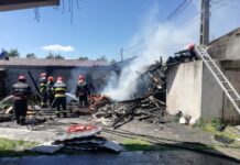 Incendiu devastator în Piatra-Olt