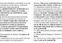 ANUNȚ PRIMĂRIA CORABIA