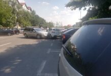 FOTO. Un tânăr de 19 ani a provocat un accident rutier, în Slatina