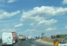 Se lucrează pe DN65 Slatina-Pitești. Zona în care există restricții