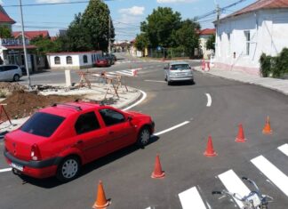 Caracal: Sensul giratoriu din intersecția Bulevardul Nicolae Titulescu cu Strada Bicaz este deschis circulației