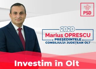 Marius Oprescu, președintele PSD Olt: ”prioritatea noastră permanentă a fost, este și va fi: să INVESTIM ÎN OLT”