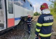 „Săgeata albastră” a luat foc în gara de la Vlăduleni