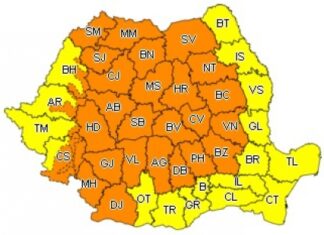 Oltul, sub COD GALBEN de vijelii puternice