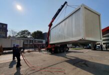 Cele patru containere au ajuns la spitalele din județ