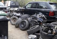 Bărbat din Slătioara, prins că dezmembra ilegal mașini din afara țării