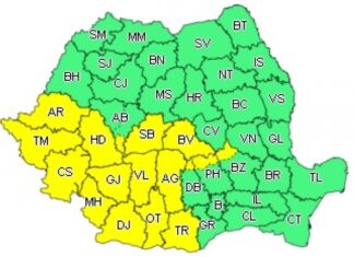 Oltul, sub Cod galben de ploi şi vijelii